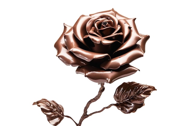 Chocolat Rose Sculpture Illustration sur fond blanc