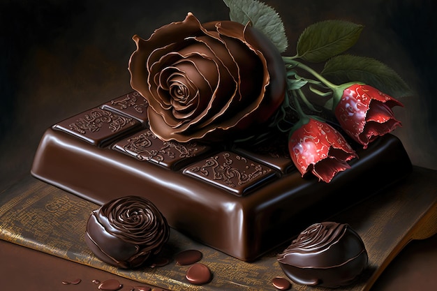 chocolat à la rose