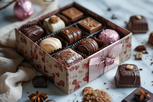 chocolats pour cadeaux publicité professionnelle photographie alimentaire