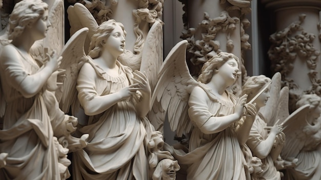 Un chœur d'anges statue ai générer