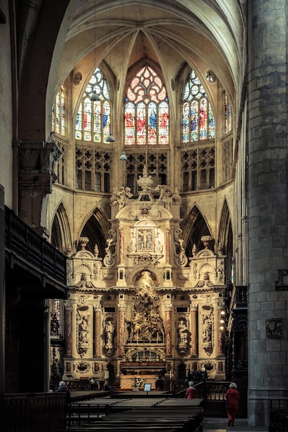 Choeur et autel de la cathédrale gothique Saint Etienne dans la vieille ville de Toulouse dans le sud de la France