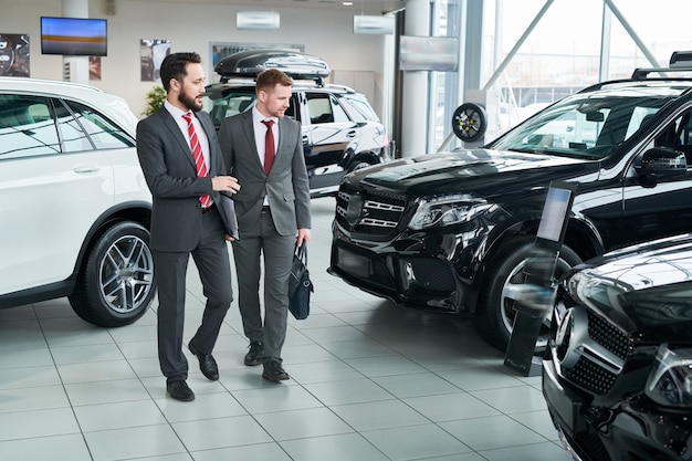 Choisir une voiture au salon