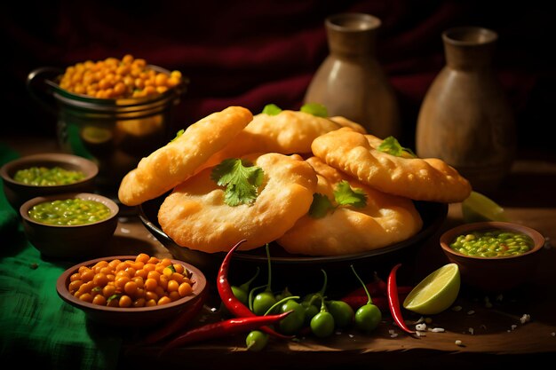 Chole bhature est un plat populaire du nord de l'Inde