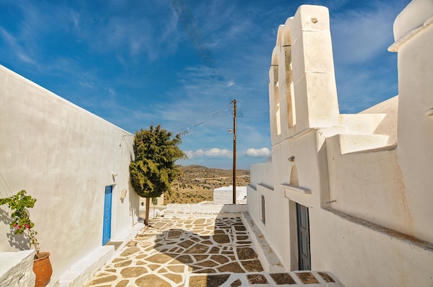 Chora village de l'île de Sikinos Grèce