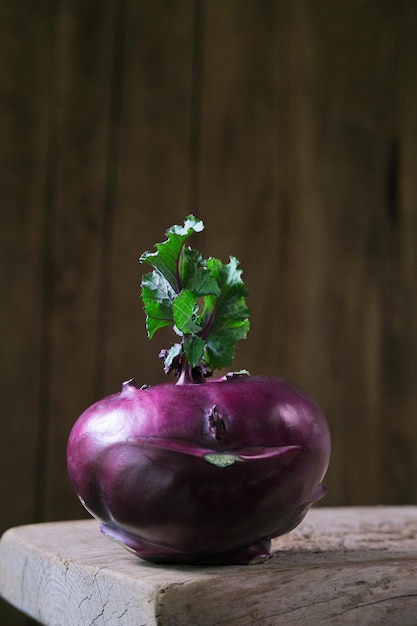 Photo chou-rave de légumes savoureux sains et frais