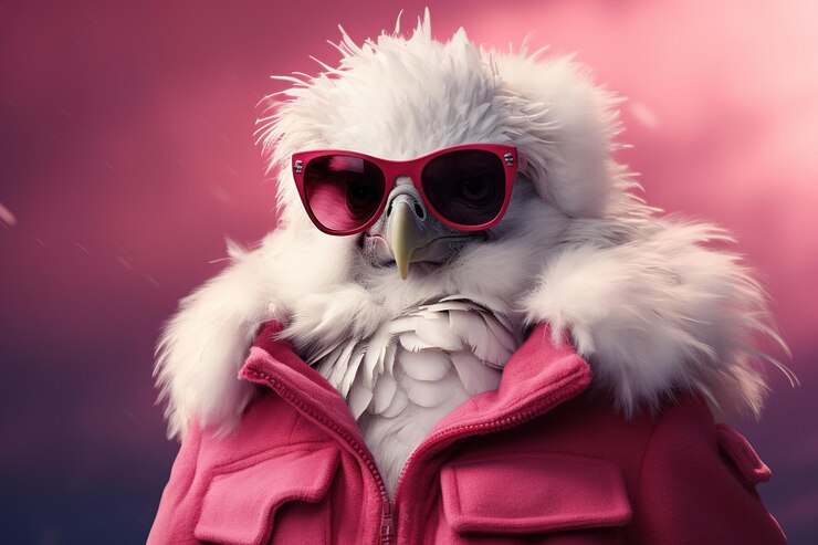 Photo une chouette portant une veste rose