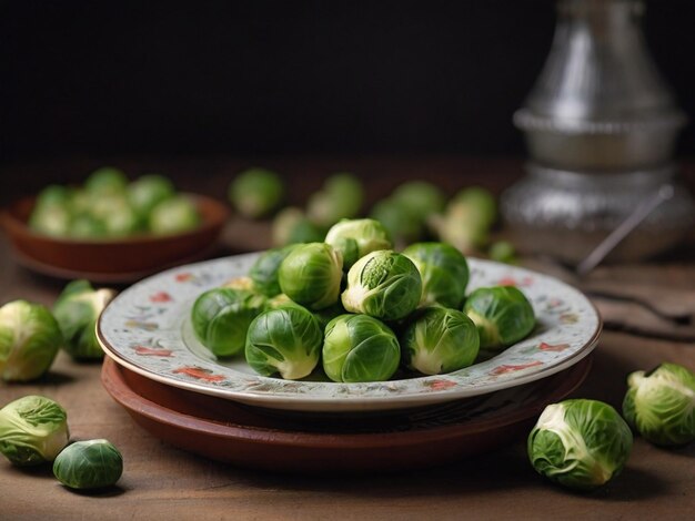 Des choux de Bruxelles dans l'assiette