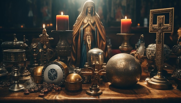 Christianisme objets symboles dans le concept religieux