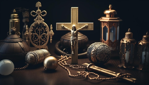 Photo christianisme objets symboles photographie