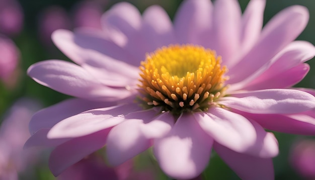 Chrysanthème rose dans le jardin profondeur peu profonde du champ