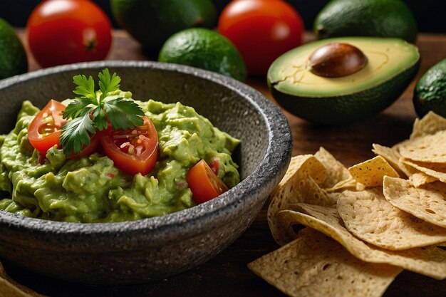 Chunky Guacamole Dip avec des avocats mûrs et du D