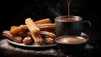 Photo churros avec du sucre