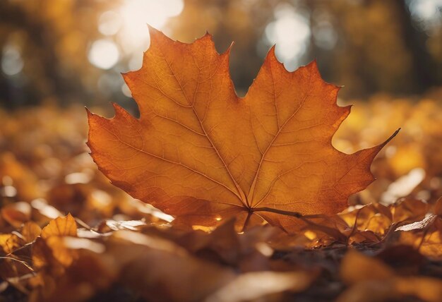 La chute des feuilles d'automne révèle des veines complexes.