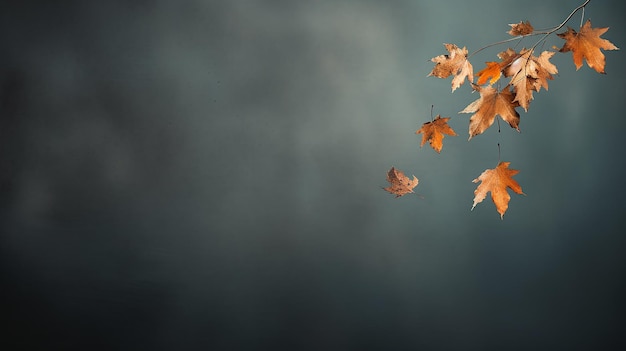 chute des feuilles sèches flou abstraite fond d'automne froid avec espace de copie à insérer