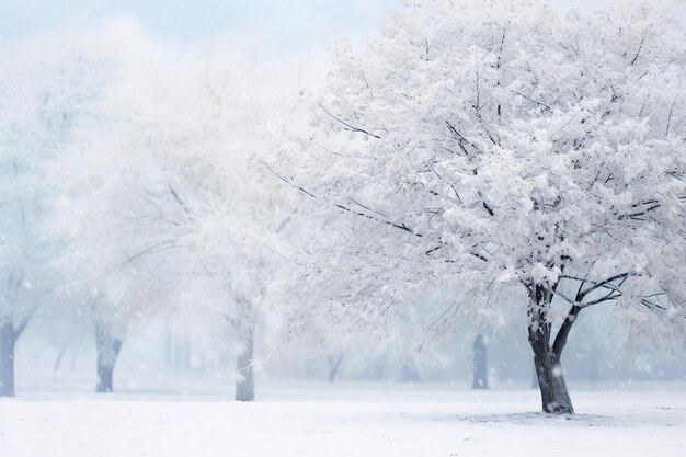 Une chute de neige éthérée, une joie d'hiver, une photo de neige.