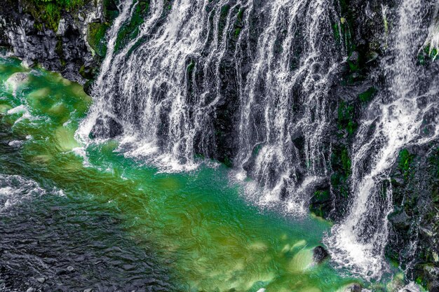 Les chutes de la barbe blanche de Biei cho à Hokkaido