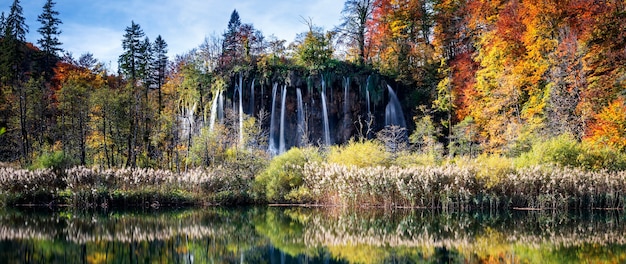 Chutes d'eau dans le parc national de Plitvice, Croatie