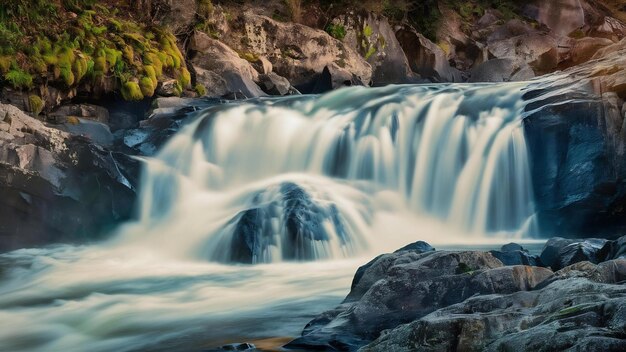 Chutes d'eau et roches