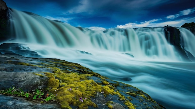 Chutes d'eau et roches