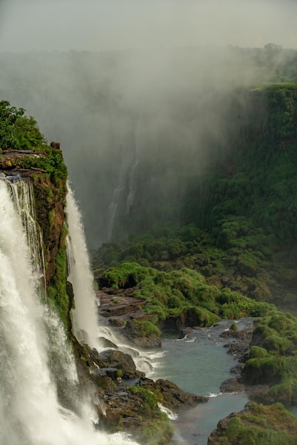 Chutes d'Iguazu à la frontière du Brésil et de l'Argentine en Amérique du Sud