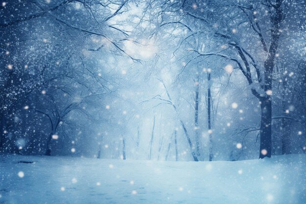 Des chutes de neige enchanteuses dans un pays des merveilles hivernales