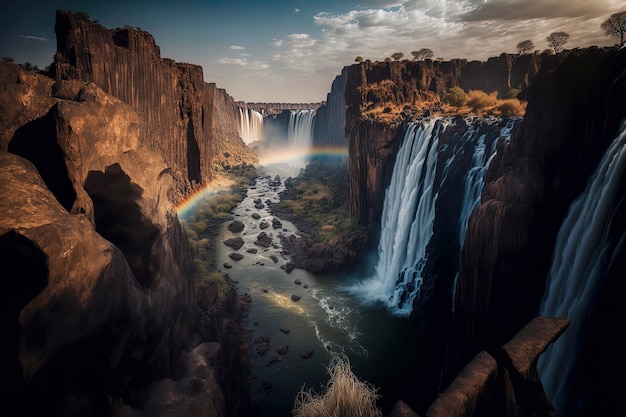 Chutes Victoria Chutes Victoria Zimbabwe Photographie de voyage AIGenerated