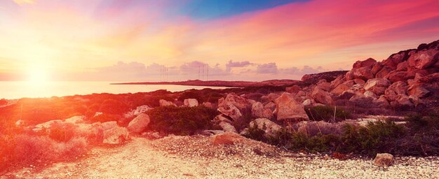 Chypre beau lever de soleil