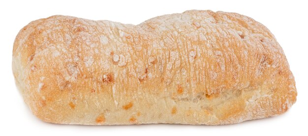 Ciabatta (pain italien), isolé sur un blanc.