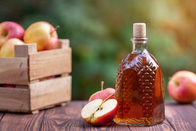 Photo cidre de pomme ou vinaigre