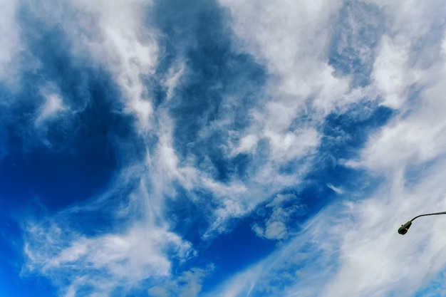 Ciel aérien et fond de nuages fond de ciel bleu avec des nuages blancs