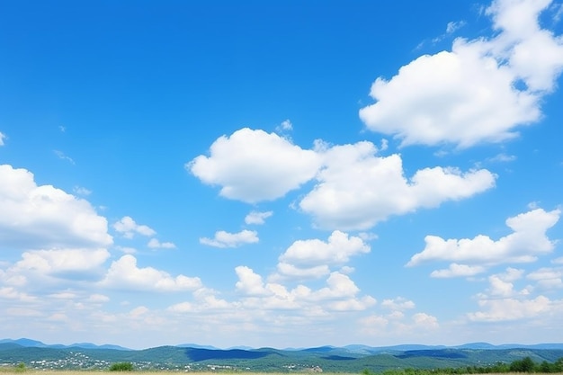 Ciel après la pluie avec de l'air clair et des nuages brillants