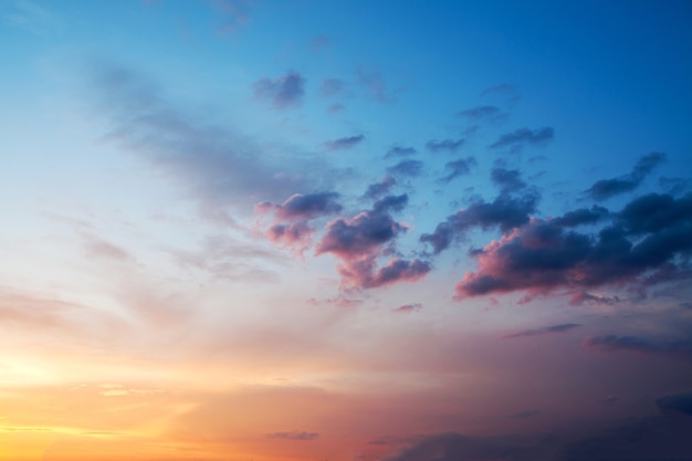 Ciel au coucher ou au lever du soleil