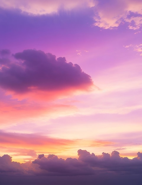 Ciel au coucher du soleil avec des nuages en arrière-plan