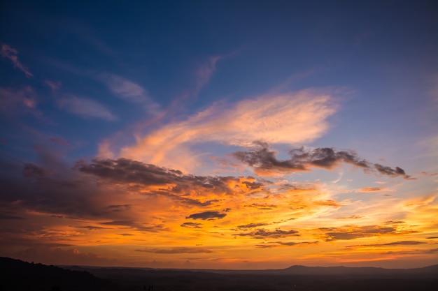 Photo le ciel au crépuscule