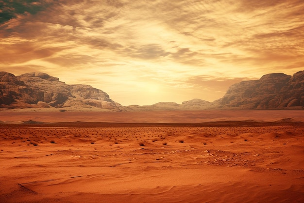 Le ciel au-dessus des dunes du désert