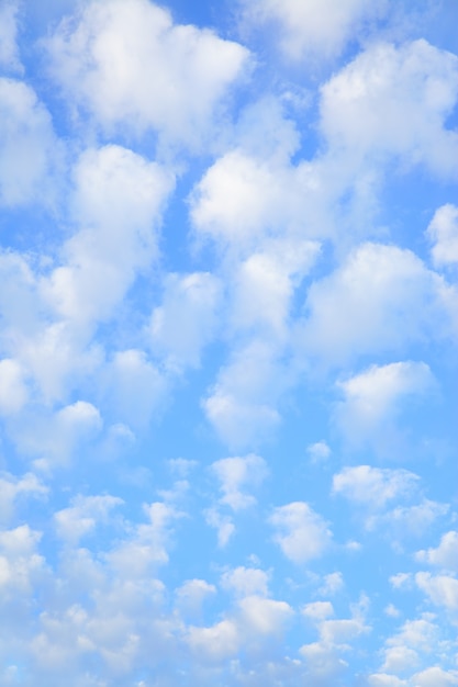 Ciel avec beaucoup de petits nuages, peut être utilisé comme arrière-plan vertical