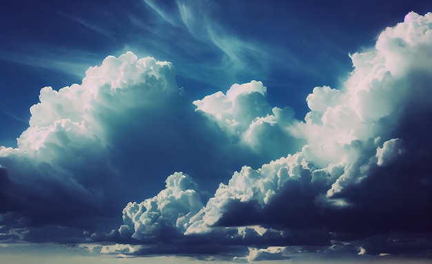 Ciel avec de beaux nuages ciel fond d'écran