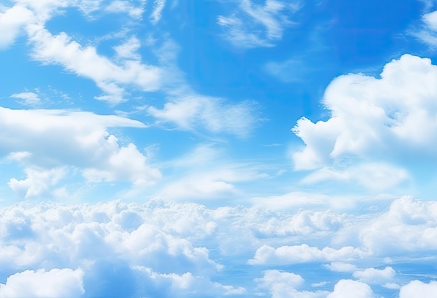 Un ciel bleu avec beaucoup de nuages