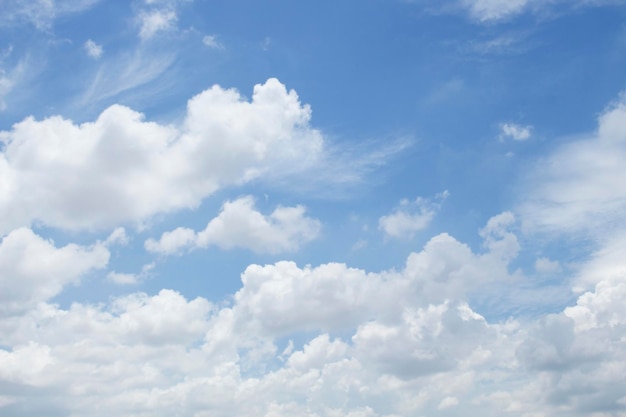 Ciel bleu clair avec des nuages blancs pour le fond ou les fonds d'écran