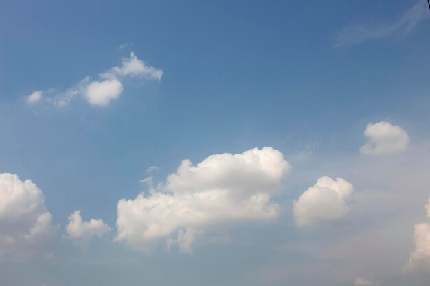 Ciel bleu clair avec des nuages blancs pour le fond ou les fonds d'écran