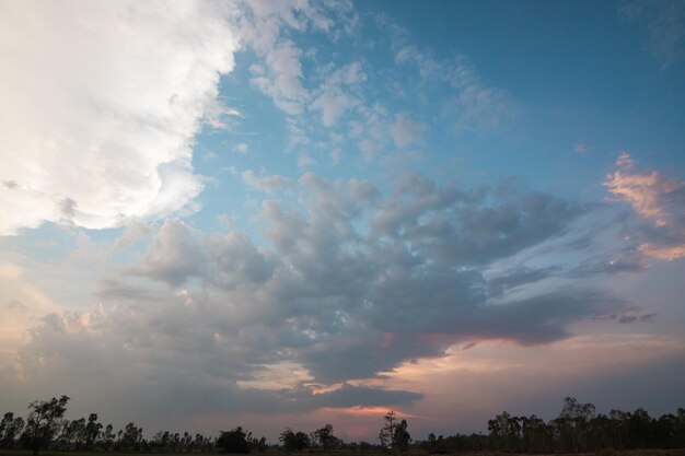 Le ciel bleu et le crépuscule