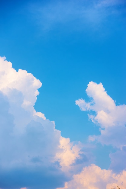 Ciel bleu avec des cumulus - arrière-plan