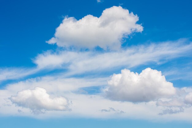 Ciel bleu avec du blanc et des nuages