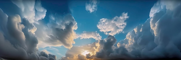 Ciel bleu époustouflant et nuages à couper le souffle