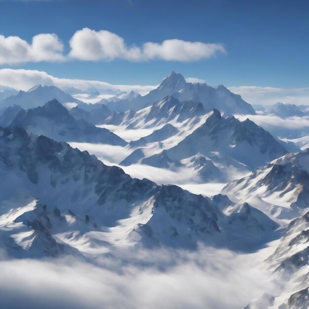 Un ciel bleu sur un fond blanc