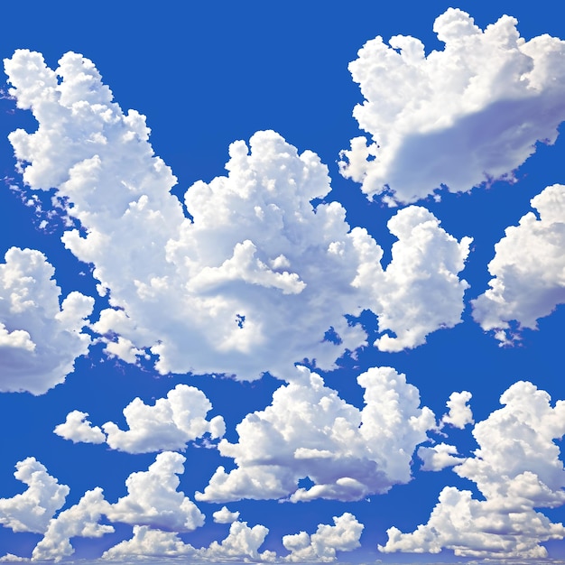 Ciel bleu avec fond de nuages blancs
