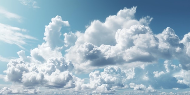 Ciel bleu avec fond nuageux Ciel nuageux pour l'heure d'été AI générative