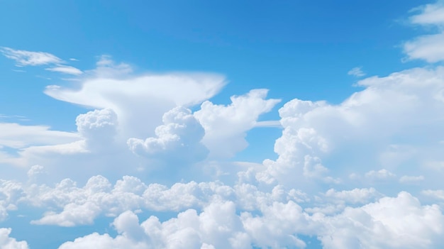 Ciel bleu avec fond de papier peint nuage doux