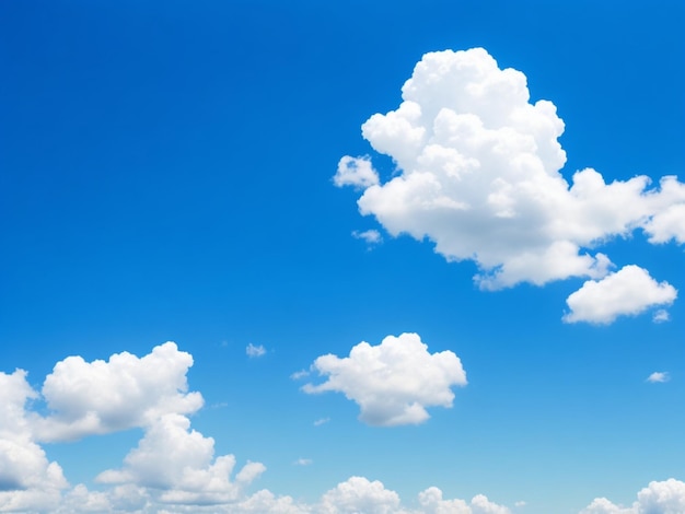 Un ciel bleu sur fond avec de petits nuages