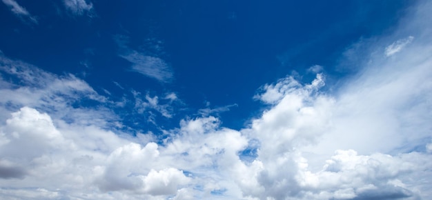 Ciel bleu avec gros nuages